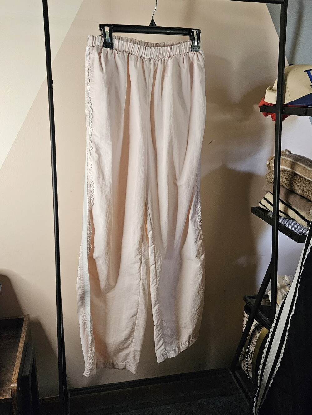No Boundaries Track Pants With A Lacey Side Stripe